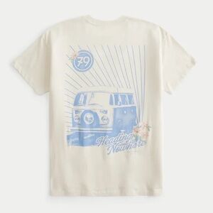 Hollister Cream Headed Nowhere VW Van Graphic T-Shirt